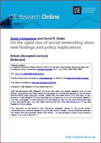 Image of On the rapid rise of social networking sites: New findings and policy implications