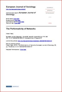 Image of The Performativity of Networks