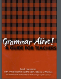Image of GRAMMAR ALIVE: A GUIDE FOR TEACHERS
