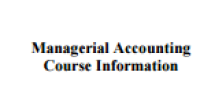 Image of Managerial Accounting
