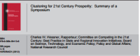 Image of Clustering for 21st Century Prosperity: Summary of a Symposium