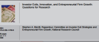 Image of Investor Exits, Innovation, and Entrepreneurial Firm Growth: Questions for Research
