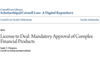 Image of License to Deal: Mandatory Approval of Complex
Financial Products