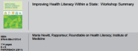 Image of Improving Health Literacy Within a State: Workshop Summary