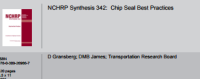 Image of NCHRP Synthesis 342: Chip Seal Best Practices