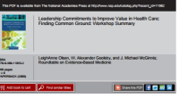 Image of Leadership Commitments to Improve Value in Health Care