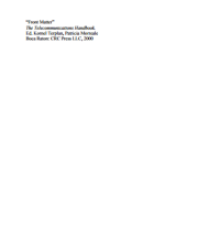 Image of THE TELECOMMUNICATIONS HANDBOOK
