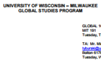 Image of Introduction to Global Studies I: People & Politics
