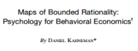 Image of Maps of Bounded Rationality: Psychology for Behavioral Economics