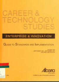 Image of Career And Technology Studies: Enterprise And Innovation