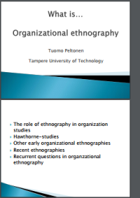 Image of what is Organizational Ethnography