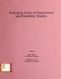 Image of Emerging Issues in Impairment and Disability Studies