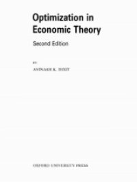 Image of OPTIMIZATION IN ECONOMIC THEORY