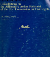 Image of Consultations on the Affirmative Action Statement of the U.S. Commission on Civil Rights