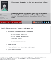 Image of Modeling and Simulation Linking Entertainment and Defense