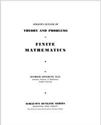 Image of SCHAUM'S OUTLINE OF THEORY  AND PROBLEMS OF FINITE MATHEMATICS