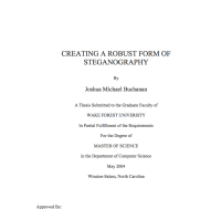 Image of Creating a Robust Form of Steganography