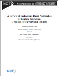 Image of A Review of Technology-Based Approaches for Reading Instruction:
Tools for Researchers and Vendors