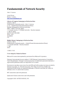Image of Fundamentals of Network Security