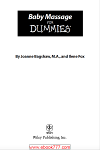 Image of Baby Massage FOR DUMmIES