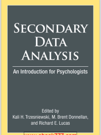 Image of Secondary Data Analysis: An Introduction for Psychologists