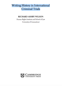 Image of Writing History in International Criminal Trials