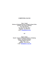 Image of COMPETITOR ANALYSIS