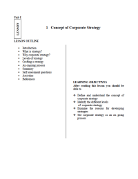 Image of Concept of Corporate Strategy