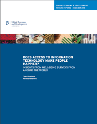 Image of ACCESS TO INFORMATION TECHNOLOGY MAKE PEOPLE HAPPIER? INSIGHTS FROM WELL BEING SURVEYS FROM AROUND THE WORLD