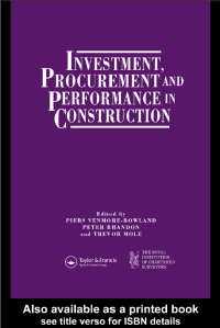 Image of Investment, Procurement and Performance in Construction