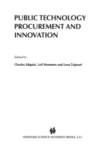 Image of PUBLIC TECHNOLOGY PROCUREMENT AND INNOVATION
