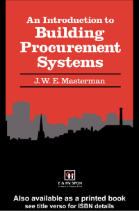 Image of An Introduction to Building Procurement Systems