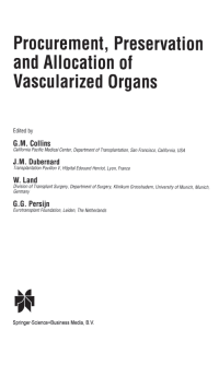 Image of Procurement, Preservation and Allocation of Vascularized Organs