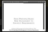 Image of From Principle-Based Risk Management to Solvency Requirements