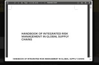 Image of HANDBOOK OF INTEGRATED RISK MANAGEMENT IN GLOBAL SUPPLY CHAINS