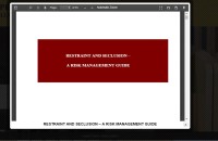Image of RESTRAINT AND SECLUSION – A RISK MANAGEMENT GUIDE